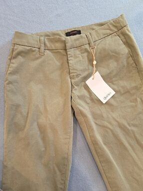 Quince Women's Stretch Girlfriend Olive Chino Pants - Slim Straight Fit (0)(NWT)